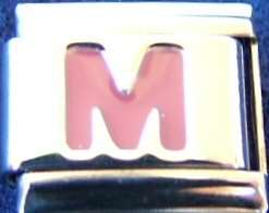 Italian Charms - Fits Nomination - Letters - PINK M